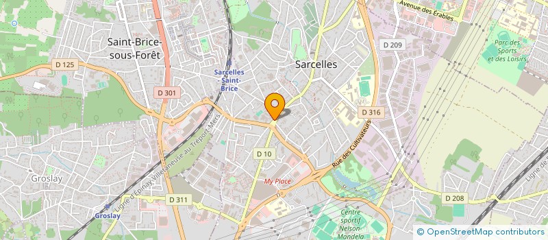 localisation de l'entreprise ARTIS à SARCELLES