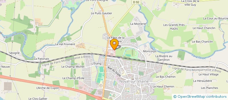 localisation de l'entreprise ARTIS INTERIM 2.0  NOYAL-SUR-VILAINE