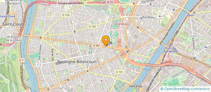 localisation de l'entreprise ARTIS VISIO  BOULOGNE-BILLANCOURT