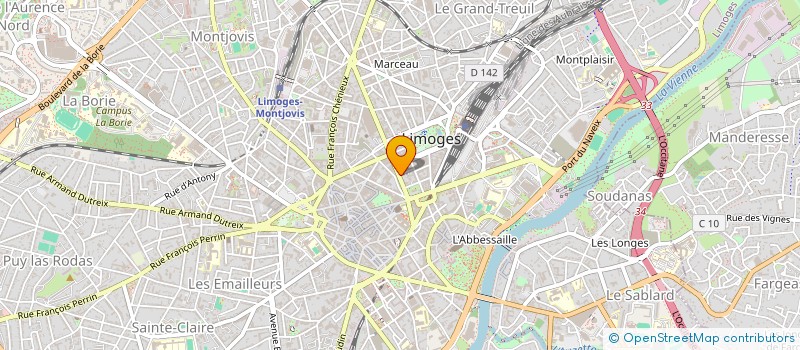 localisation de l'entreprise ARTISALIM à LIMOGES