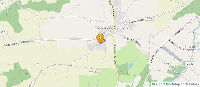 localisation de l'entreprise ARTISAN.CHAUFFAGE.SANITAIRE.PHILIPPE  LABASTIDE-CLERMONT