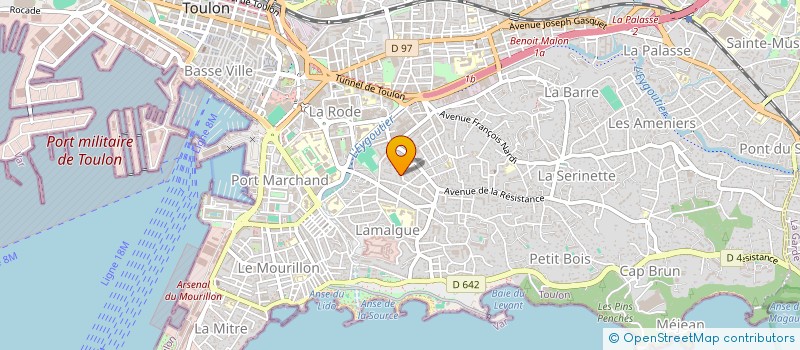 localisation de l'entreprise ARTISAN D'AZUR  TOULON