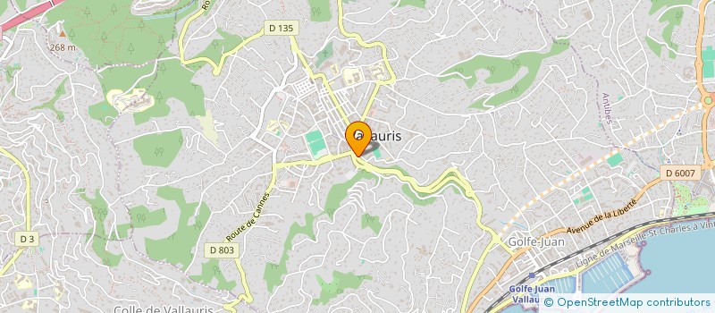 localisation de l'entreprise ARTISAN DU CRISTAL KLEIN  VALLAURIS