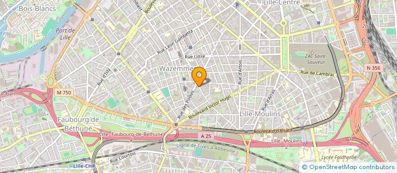 localisation de l'entreprise ARTISAN DU NORD à LILLE