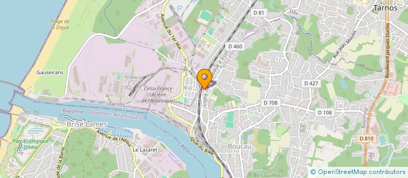 localisation de l'entreprise ARTISAN ETCHEVERRY PIERRE SL  BOUCAU