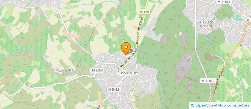 localisation de l'entreprise ARTISAN MENUISIER CONCEPT  SUSSARGUES