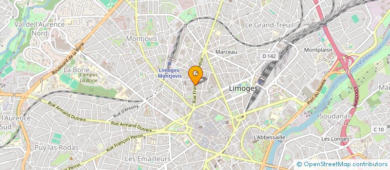 localisation de l'entreprise ARTISAN RENOV à LIMOGES