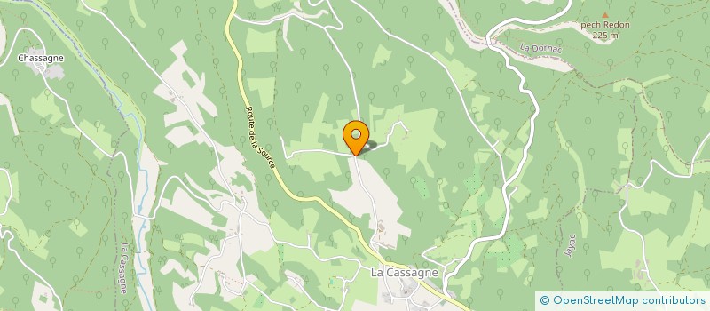 localisation de l'entreprise ARTISAN SANITAIRE PLOMBERIE CHAUFFAGE ISOLATION PLACOPLATRE  LA CASSAGNE