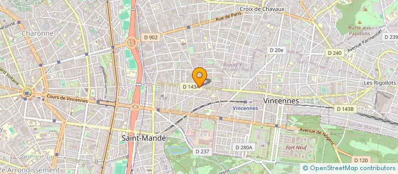 localisation de l'entreprise ARTISAN SOLIDAIRE DE FRANCE à MONTREUIL