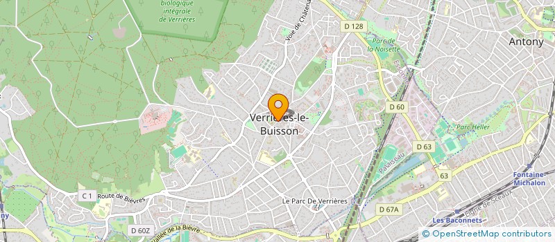 localisation de l'entreprise ARTISANAT BRICOLAGE CULTURE à VERRIERES-LE-BUISSON