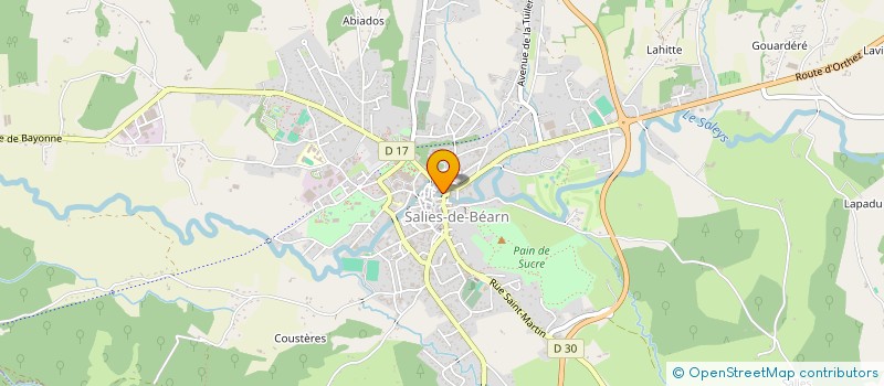 localisation de l'entreprise ARTISANAT CONCEPTION BATIMENT à SALIES-DE-BEARN