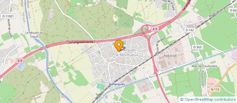 localisation de l'entreprise ARTISANAT D'OC DIFFUSION  GALLARGUES-LE-MONTUEUX