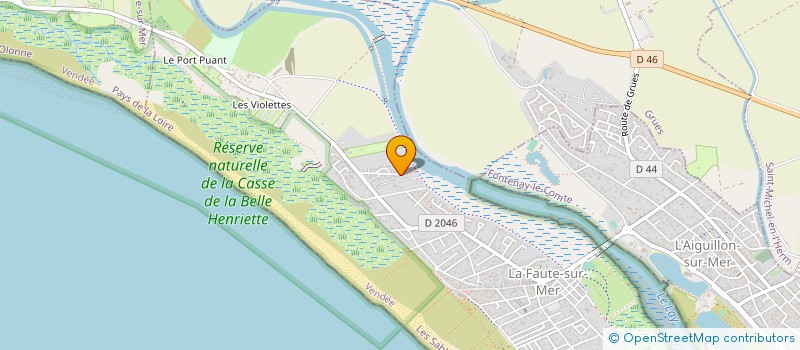 localisation de l'entreprise ARTISANAT DE LA BAIE ET DU BOCAGE à L'AIGUILLON-LA-PRESQU'ILE