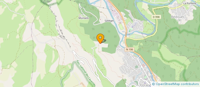 localisation de l'entreprise ARTISANES  FLORAC TROIS RIVIERES