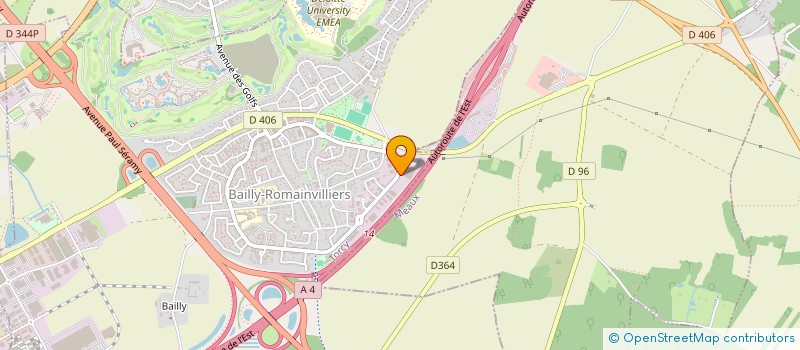 localisation de l'entreprise ARTISANS  BAILLY-ROMAINVILLIERS