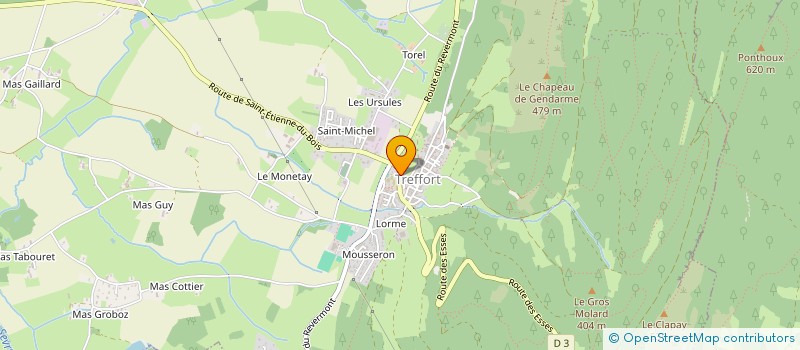 localisation de l'entreprise ARTISANS A DOMICILE 01  SAINT-ETIENNE-DU-BOIS