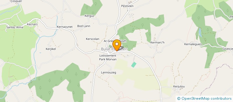 localisation de l'entreprise ARTISANS BATISSEURS DE BRETAGNE  BULAT-PESTIVIEN