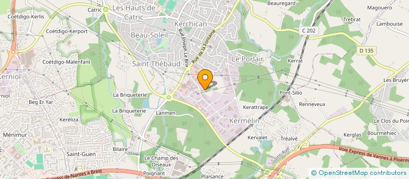 localisation de l'entreprise ARTISANS BATISSEURS DE BRETAGNE à SAINT-AVE