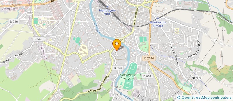 localisation de l'entreprise ARTISANS BOURBONNAIS TAXI 03 à MONTLUCON
