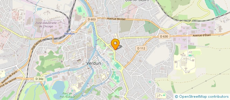 localisation de l'entreprise ARTISANS CHARPENTIERS ET COUVREURS DE LA MEUSE à VERDUN