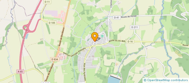 localisation de l'entreprise ARTISANS COMMERCANTS ET SERVICES DU CANTON DE GARLIN  GARLIN