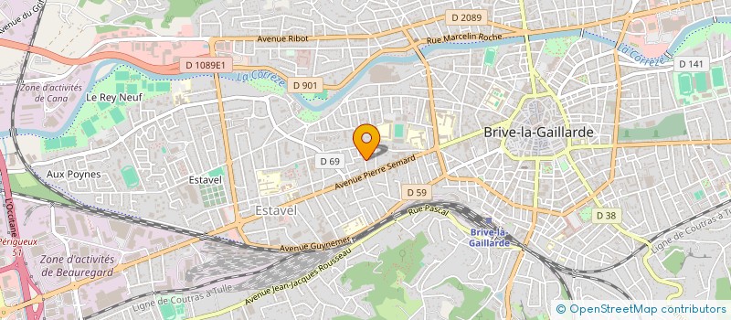 localisation de l'entreprise ARTISANS COMPAGNONS COUVREURS SARL à BRIVE-LA-GAILLARDE