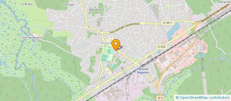 localisation de l'entreprise ARTISANS-CONSEILS-TRAVAUX  BIGANOS