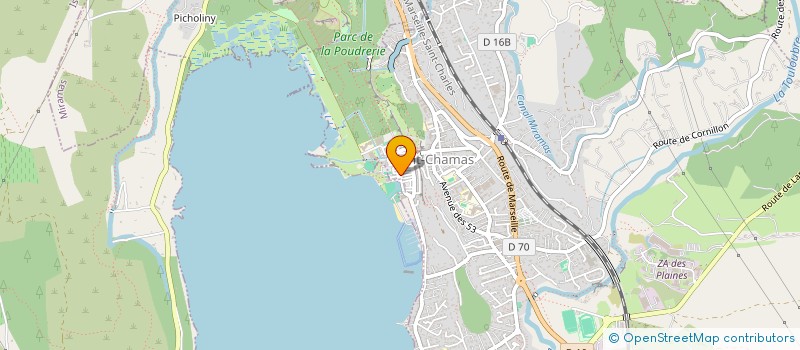 localisation de l'entreprise ARTISANS COURANT D'ERE  SAINT-CHAMAS