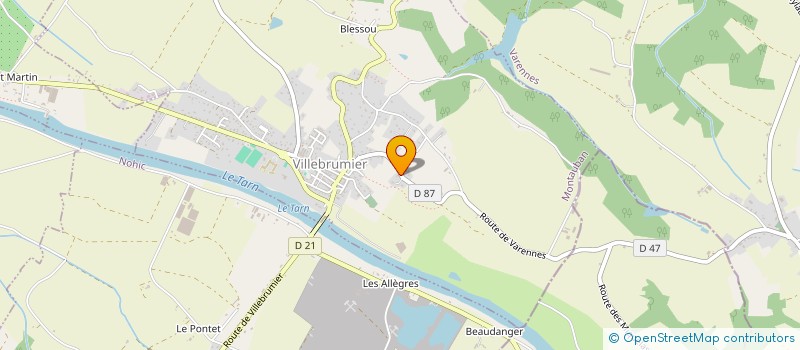 localisation de l'entreprise ARTISANS DU PAYSAGE  VILLEBRUMIER