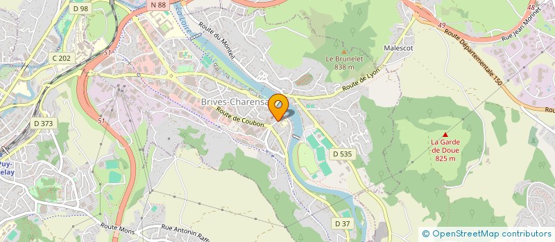 localisation de l'entreprise ARTISANS DU VELAY  BRIVES-CHARENSAC