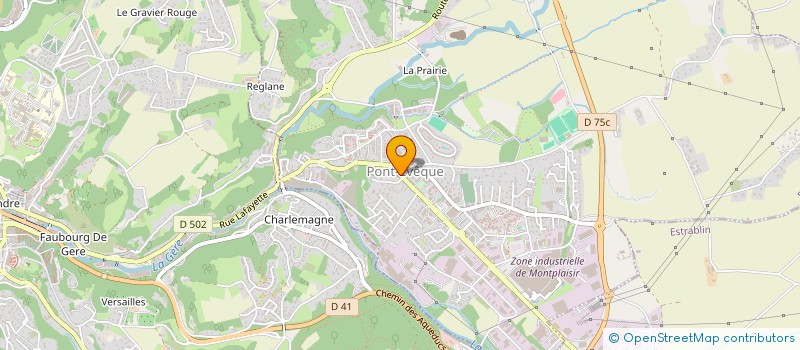 localisation de l'entreprise ARTISANS ET COMMERCANTS DE PONT-L'EVEQUE  PONT-EVEQUE