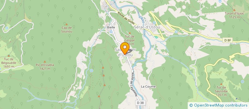 localisation de l'entreprise ARTISANS ET COMMERCANTS DU CANTON D OUST REUNIS à OUST