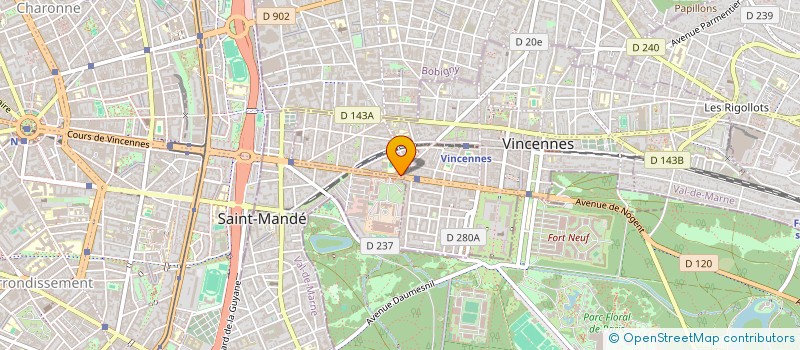 localisation de l'entreprise ARTISANS MULTISERVICES à VINCENNES