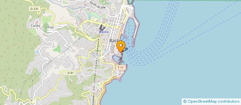 localisation de l'entreprise ARTISS+ à BASTIA