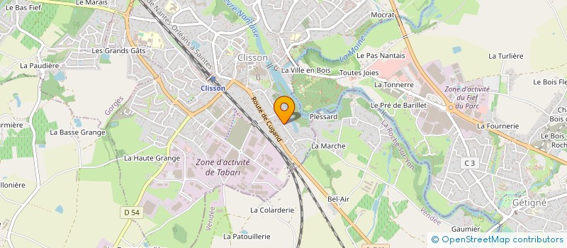 localisation de l'entreprise ARTISSIMO MUSIQUE à CLISSON