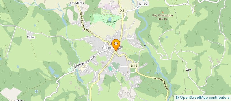 localisation de l'entreprise ARTISTE CREA'TIF  CHAMBERET