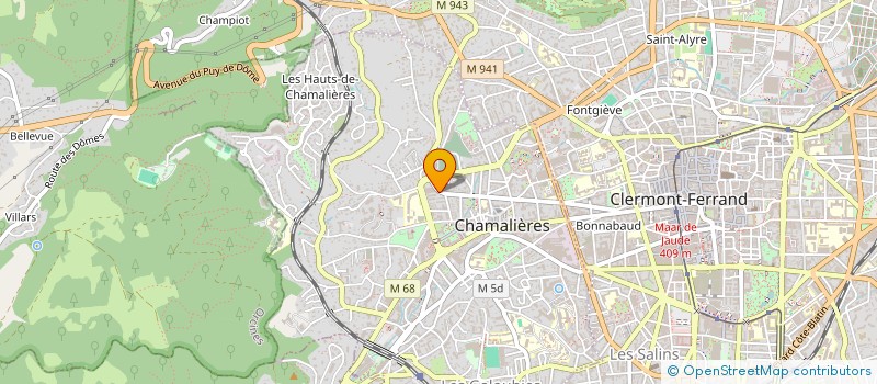 localisation de l'entreprise ARTISTES ASSOCIES 63 à CHAMALIERES