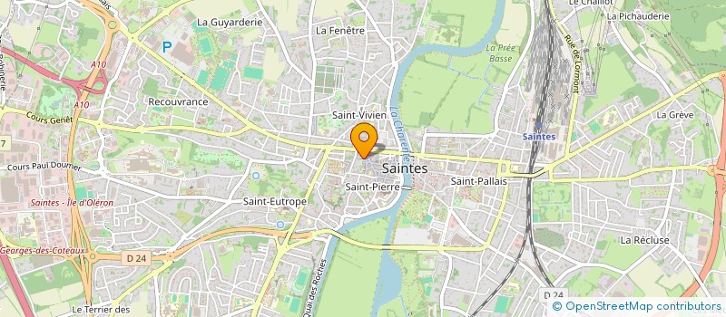 localisation de l'entreprise ARTISTES EN ENTREPRISE PRODUCTION  SAINTES