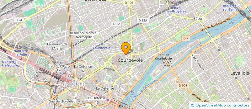 localisation de l'entreprise ARTISTES SANS FRONTIERES à COURBEVOIE