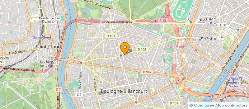 localisation de l'entreprise ARTISTIC ONE  BOULOGNE-BILLANCOURT