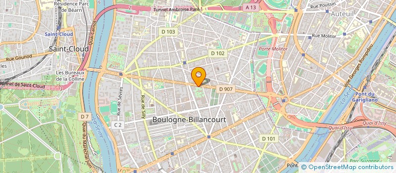 localisation de l'entreprise ARTISTIK à BOULOGNE-BILLANCOURT