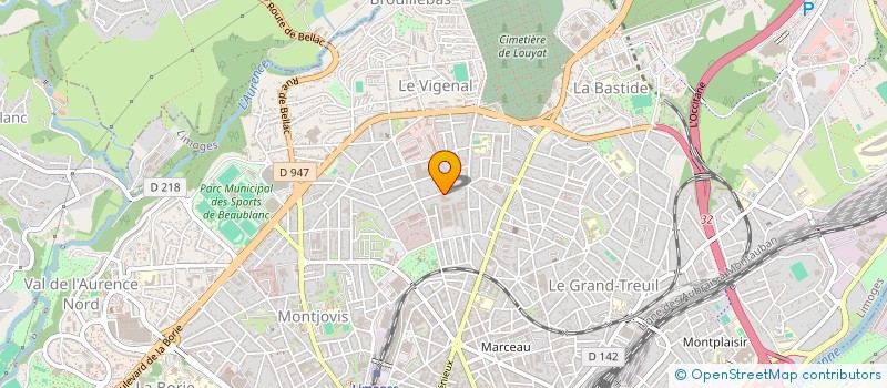 localisation de l'entreprise ARTISTIQUE DE LA POSTE ET DE FRANCE TELECOM à LIMOGES