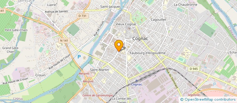 localisation de l'entreprise ARTISTIQUE STUDIO CONCEPT PRODUCTION à COGNAC