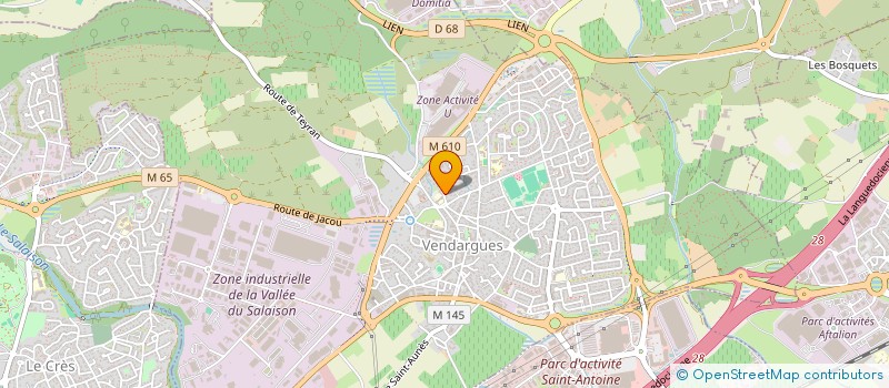 localisation de l'entreprise ARTIVISTES - ATELIER CITOYEN ET ARTISTIQUE POUR UNE EXPERTISE SOCIALE DES TERRITOIRES à VENDARGUES