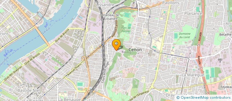 localisation de l'entreprise ARTIZEN à CENON
