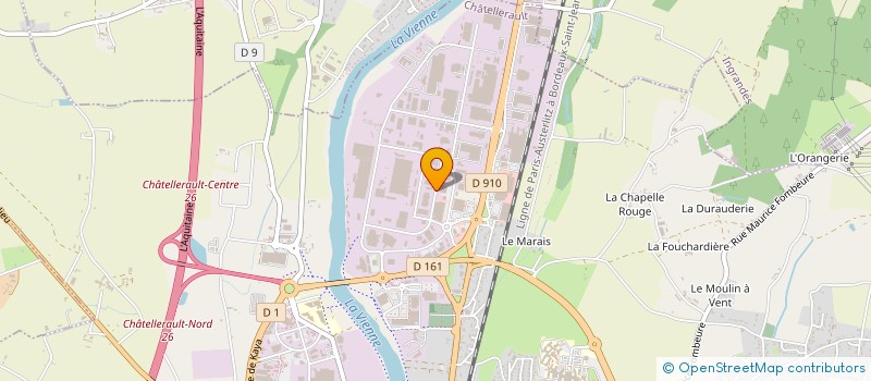 localisation de l'entreprise ARTLUX  CHATELLERAULT