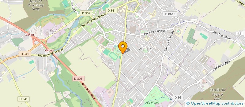 localisation de l'entreprise ARTOIS ATHLETISME à BRUAY-LA-BUISSIERE
