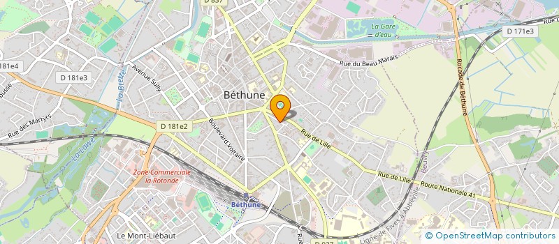 localisation de l'entreprise ARTOIS BAS-CARBONE  BETHUNE