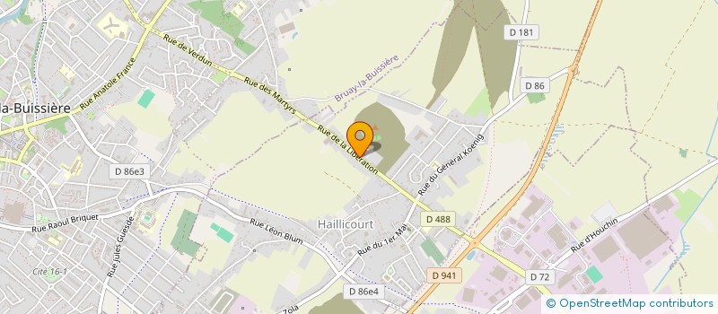 localisation de l'entreprise ARTOIS CHAUFFAGE ET SANITAIRE  HAILLICOURT