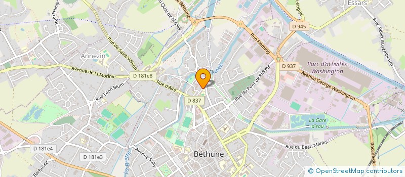 localisation de l'entreprise ARTOIS COORDINATION SECURITE à BETHUNE